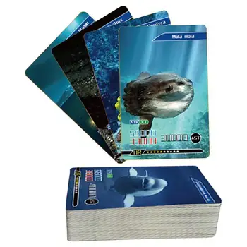 Картички за подбор на животните 55 вида обучение картички с океанскими животни за детската градина 55 бр. Детски игри с карти за обучение на малки деца