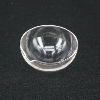 Стъклена испарительная чиния с диаметър 60 мм, с кръгло дъно и улей за химическа лаборатория