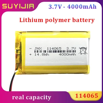 Ново полимерно-литиева батерия 114065 3,7 В, 4000mAh, Bluetooth-високоговорител с голям капацитет, Самобръсначка, Козметичен инструмент, батерията на Мобилния