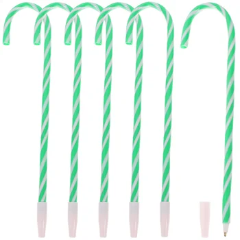 Коледен патерица, дизайнерски писалки, канцеларски материали, моливи във формата на леденцовой бастуни, Коледни канцеларски принадлежности (различни цветове)