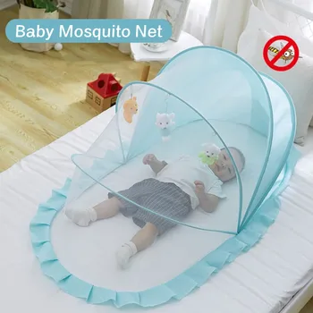 Детска mosquito net, преносим сгъваема метална мрежа за яслите, мрежа за детски легла, полиестер, легло за спане, легло за пътуване, шалте, завеса, палатка