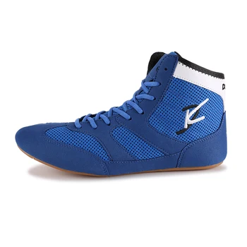 Професионална светът бокс обувки Борцовская гумени подметки обувки Мъжки Дамски Дишащи обувки Професионални спортни военни обувки