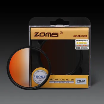 Нов Професионален Оптичен Градиентный Филтър Zomei 82 мм Градуированный Оранжево GC-Филтър за Обектив за Камера Canon, Nikon, Sony Hoya DSLR 82 мм