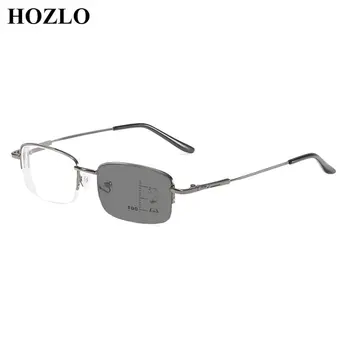 Мъжки Метални Прозрачна Прогресивно Фотохромичните Очила За Четене, Дамски Слънчеви Очила За Далекогледство, Очила за Далекогледство, Нюанси