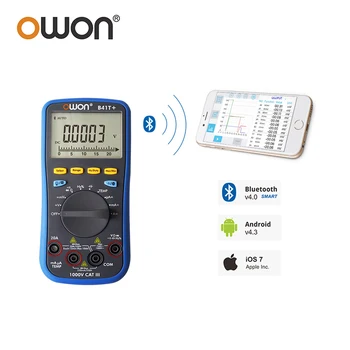 OWON B41T + 4 1/2 Цифров Мултицет True RMS с Регистратор на данни BLE4.0 3-в-1 Температура 1000 В 20A DC Волтметър Ac Измерване на ток