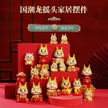 Коледната украса Китайския Зодиак Годината на Дракона Занаяти Национален Прилив Декорация на дома, Талисман Дракон Празнични Коледни украси