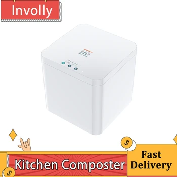 Електрически кухненски компостера Involly, 3,3 л, Бързо компостиране, Интелигентен led екран с едно докосване, Автоматично почистване