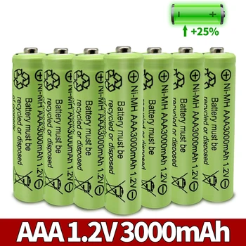 2023 Нов никел-водородно-жълт батерия AAA 3000mAh 3A 1.2 V, жълт цвят за MP3-радиоуправляемой играчки с led фенерче