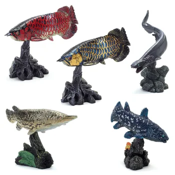 Японски Бандай, натурална Гача, мащабна модел, Биологична когнитивна модел, Древна Риба, Златна Арована, симулационни фигурки, играчки