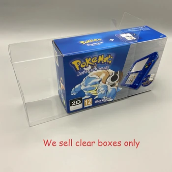 Версия за ЕС прозрачна кутия за 2DS Покемон за дисплея на Pokémon ограничена серия, пластмасова защита за съхранение на колекции на домашни любимци