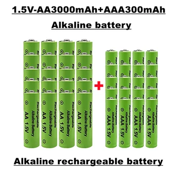 Акумулаторна батерия от 1,5 Aaa + aa, 3000 MAH + 3000 mah, подходяща за дистанционни управления, играчки, часовници, радиостанции и т.н., се продава на опаковка.