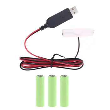 Батерия C1FB LR6 AA USB захранващ Кабел за Електронно Играчка Часа
