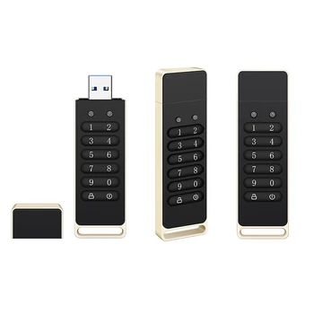 Защитен USB устройство, цифрово шифрирана стик с хардуера с парола на карта с памет с клавиатура, usb флаш-диск USB 3.0, черен