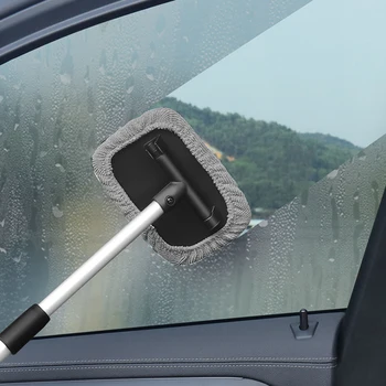 Комплект четки за измиване на стъкла на автомобила Инструмент за измиване на предното стъкло Вътре в Купето Автоматични Чистачки с дълга дръжка Автомобилни Аксесоари