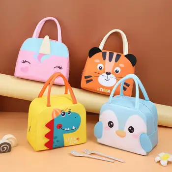 Симпатична чанта за обяд, мультяшная чанта за bento, малка термоизолированная чанта за деца, ученически закуски, контейнер за обяд, чанта-тоут