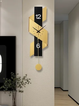 Стенни часовници за всекидневна, модерен минимализъм и прекрасен домашен стил, кварцов часовник, без перфорация
