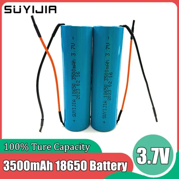 Батерия 18650 3500 mah 3,7 На Литиеви литиево-йонни батерии с кабел от силикагел САМ Linie за мобилни батерии с висока мощност