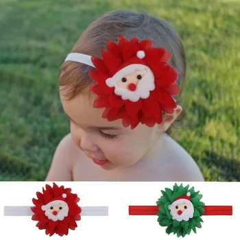 Yundfly/ Нова шифоновая превръзка на главата с цветен печат за малки момичета, Коледна лента за коса с анимационни герои, подарък за парти за новородени