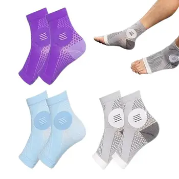 Компресия чорапи за невропатия, 3 чифта компрессионных чорапи без пръсти, За жени, Дишащи правят чорапи за джогинг, Успокояващ спортни чорапи
