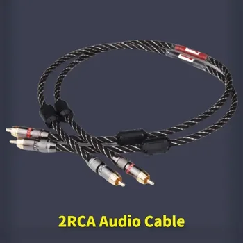 Аудиокабели 2RCA RCA Конектор Видеокабель за домашно кино, DVD, Усилвател TV кабел Говорител Кабо 0.5 M 1 m 2 m 5 m 8 m 10 m 12 m