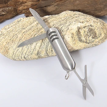 Мини за швейцарски джобен нож Малък мултифункционален Инструментален нож, Ножици за къмпинг, разходки, Лов Подарък за мъже Boyfrie