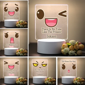 Гореща Разпродажба Уникален Романтичен Емо-Пакет LED Csutom Name Night Light Като Насърчаване на Домашно Спални Хол Офис, Подарък За Мъже, Жени