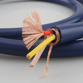 Висококачествен меден захранващ кабел тип OFC FP-3TS20 се продава на метър Край на захранващия кабел hifi захранващ Кабел за променлив ток