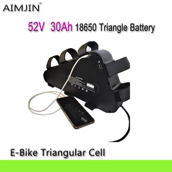 Батерия 52V 18650 E-bike Triangle Battery 30Ah Огромния капацитет 2000 W за електрически велосипед Bafang