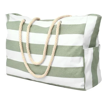 Плажна чанта, чанта за плуване, водоустойчива плажна чанта, Чанта за басейн, Плажна чанта, Пазарска чанта, Сгъваема чанта през рамо Зелена