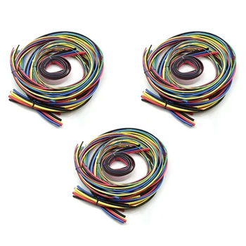 Гореща Свиване тръба 3ШТ 55 m/ комплект 11 размери Цветни Тръби С тел кабел 6 цвята