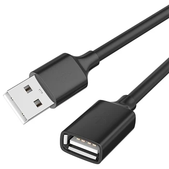 Удлинительный USB кабел от мъжа към жената, зарядно устройство за фен на A / F, USB конектор, интерфейс клавиатура, подходяща за КОМПЮТЪР, телевизор, мобилен свързващ кабел
