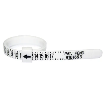 Висококачествена Пластмасова гривна за определяне на размера на пръстени, инструмент за измерване на отпечатъци, инструмент за измерване на отпечатъци, инструмент за бижута