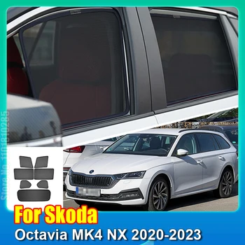 За Skoda Octavia MK4 NX 2020 2021 2022 2023 сенника На Прозореца на Колата на Предната Предното Стъкло на Задната Странична Шторка Козирка