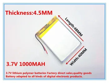 3,7 1000 ма 454048 литиево-полимерна батерия универсален инструмент за навигация GPS MP3 /4 / 5 оборудване литиеви батерии