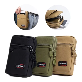 Найлонова чанта тактическа на открито Molle Военна поясная чанта, Мъжка чанта за телефон Туризъм, лов поясная чанта EDC Gear Bag Mobile