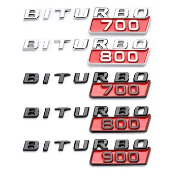 2 елемента 3d ABS Biturbo 700 800 900 Логото на Автомобила Крило и Емблемата на Иконата на Стикер За Mercedes Benz Brabus Biturbo G700 G800 G900 Аксесоари