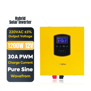 50/60 Hz нискочестотен хибриден инвертор с чиста синусна вълна от 12 До 1500 Va 1200 W гаранция 12 месеца
