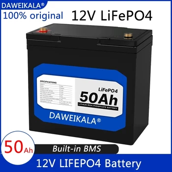 Нова Батерия LiFePO4 12V 50Ah Литиево-Желязо-Фосфатный 24V LiFePO4 Батерии за Детски Скутери Извънбордови Мотор Без Данък