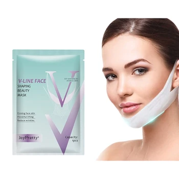 Маска за стягане на двойна брадичка с V-образна линия, помощ за стягане на кожата на лицето с тиксо