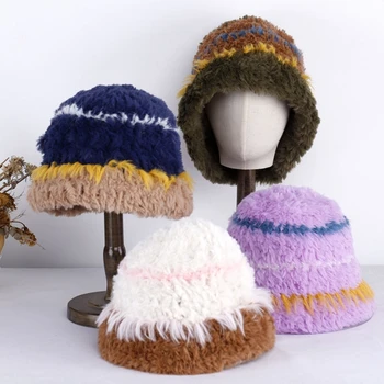 Зимна вязаная шапчица за тийнейджър Ветрозащитная ръчно изработени в студено време, Ски шапка за езда на Директна доставка