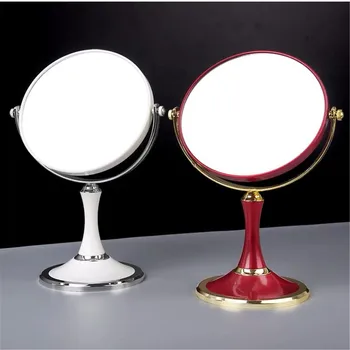 Тоалетно огледало, солидна маса, двустранно огледало за грим в европейски стил в стил ретро, огледало за обличане на принцеси с висока разделителна способност, домашен декор