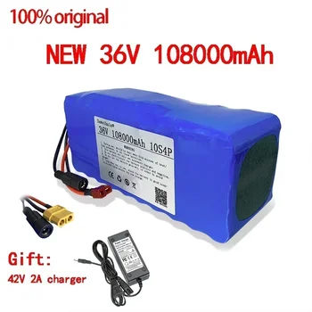 Нова Оригинална Батерия 36V 10S4P 108Ah 36v 18650 Акумулаторна батерия 500W 42V 108000mAh за электровелосипеда Ebike със Зарядно устройство BMS 42V