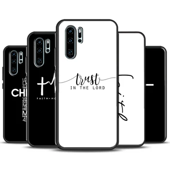 Християнски символ Huawei P40 P20 P30 Lite Pro Nova 9 Nova 5T P Smart 2019 Калъф за Честта 50 Case 8X 9X 10i