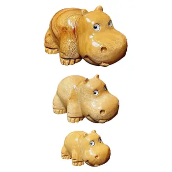 Фигурка Хипопотам Произведения на изкуството-Скулптура на животното за десктоп офис библиотеката