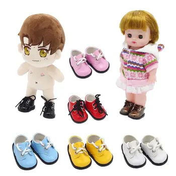 Кукла-играчка 5,5 см, светли кожени обувки, играчки за кукли 1/6, аксесоари за кукли, скъпа стоп-моушън ръчно изработени обувки, подаръци за момичета, аксесоари за кукли