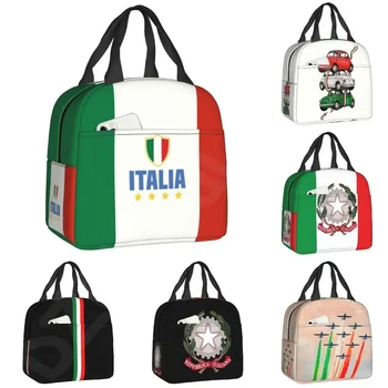 Чанта за обяд с флага на Италия, дамски италианската патриотическая чанта-хладилник, термоизолированный обяд-бокс за работа, на училище, на пикник, чанти за хранене