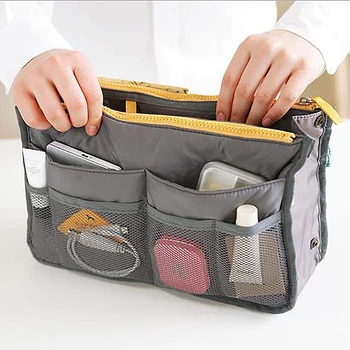 Чанта, подложка, дамски найлонова чанта-органайзер, козметични чанти, Вътрешен чантата за пътуване, Преносим чанта-органайзер за съхранение