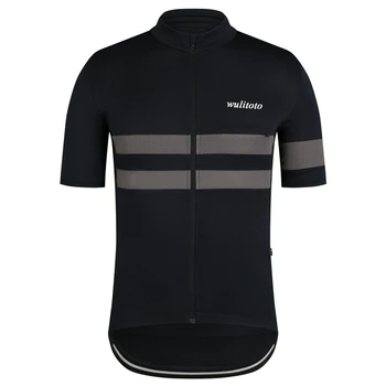 Мъжка велосипедна фланелка WULITOTO с къс ръкав МТБ, велосипедна фланелка за планински велосипеди, мъжка спортна риза за автомобилния велосипеди