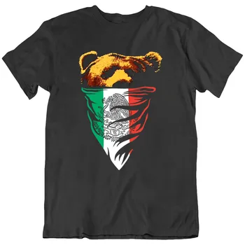 Кърпа с мечка Калифорния, Мексико, Флаг Агилы, Тениска, подарък, Нова