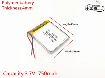 3,7 На 750 mah 403443 Литиево-полимерна Li-Po литиево-йонни акумулаторни батерии за Mp3 MP4, MP5 GPS